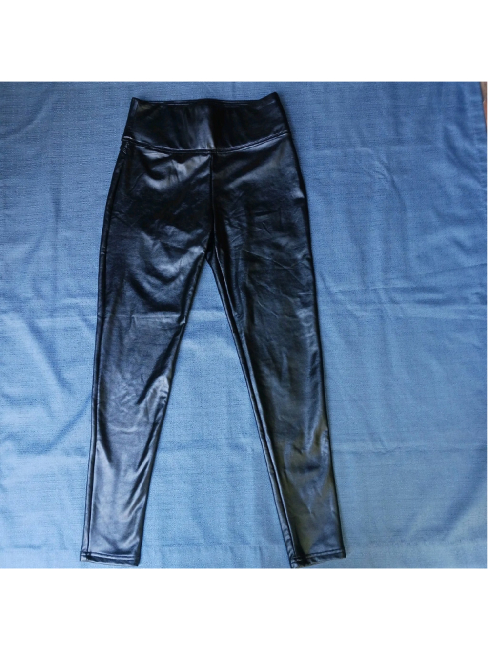 Vince Camuto Womens Faux Leather Ankle Leggings S Black Stretch